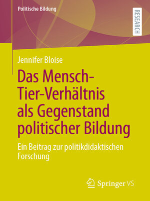 cover image of Das Mensch-Tier-Verhältnis als Gegenstand politischer Bildung